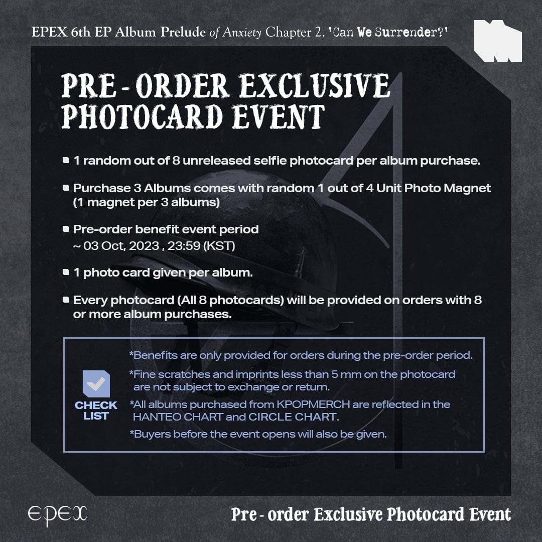 EPEX ALBUM Copy of EPEX - Prelude of Anxiety Chapter 2. Can We Surrender 6th EP Album