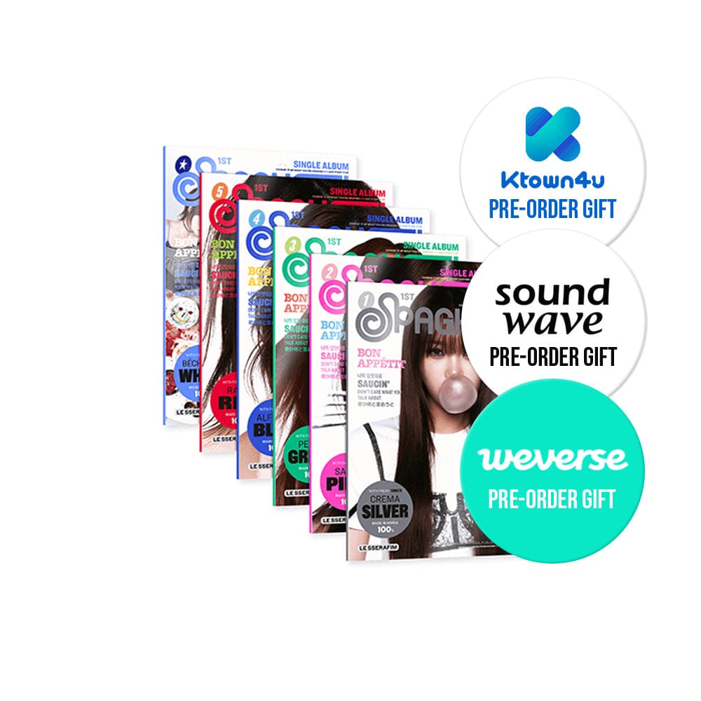 POB OPTION ] LE SSERAFIM - 1st Single Album SPAGHETTI (COMPACT ver.)