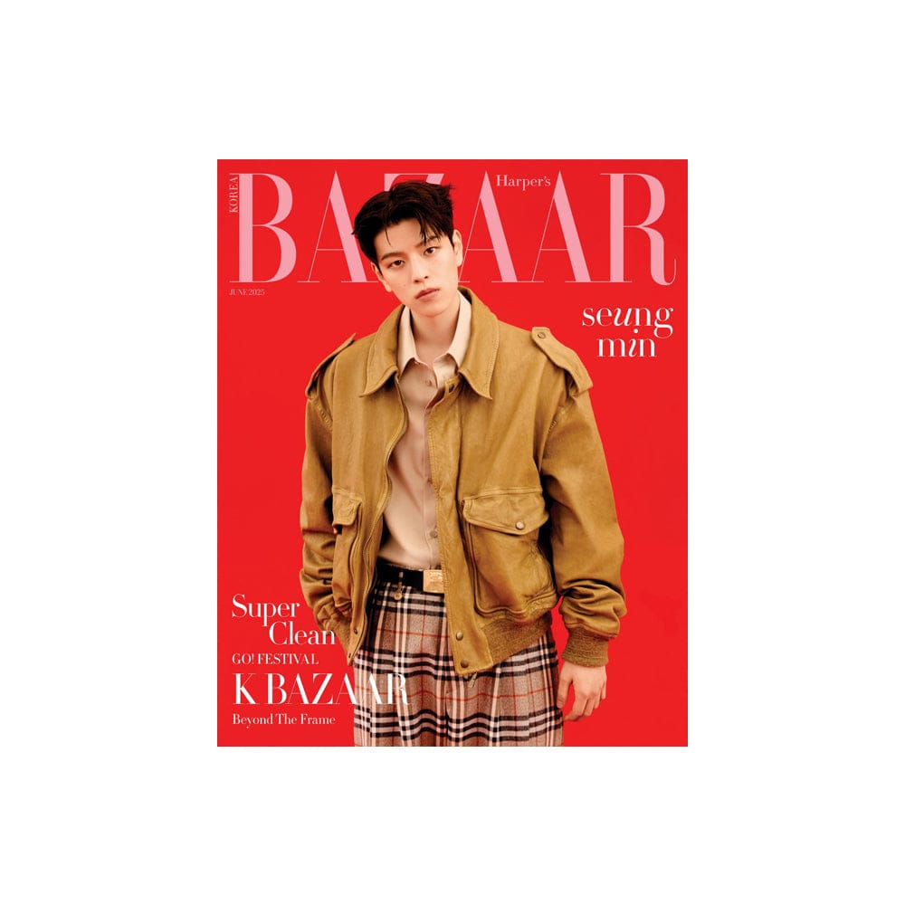 Stray Kids Magazine C version SEUNGMIN - HARPERS BAZAAR Magazine Cover (Jun 2025)