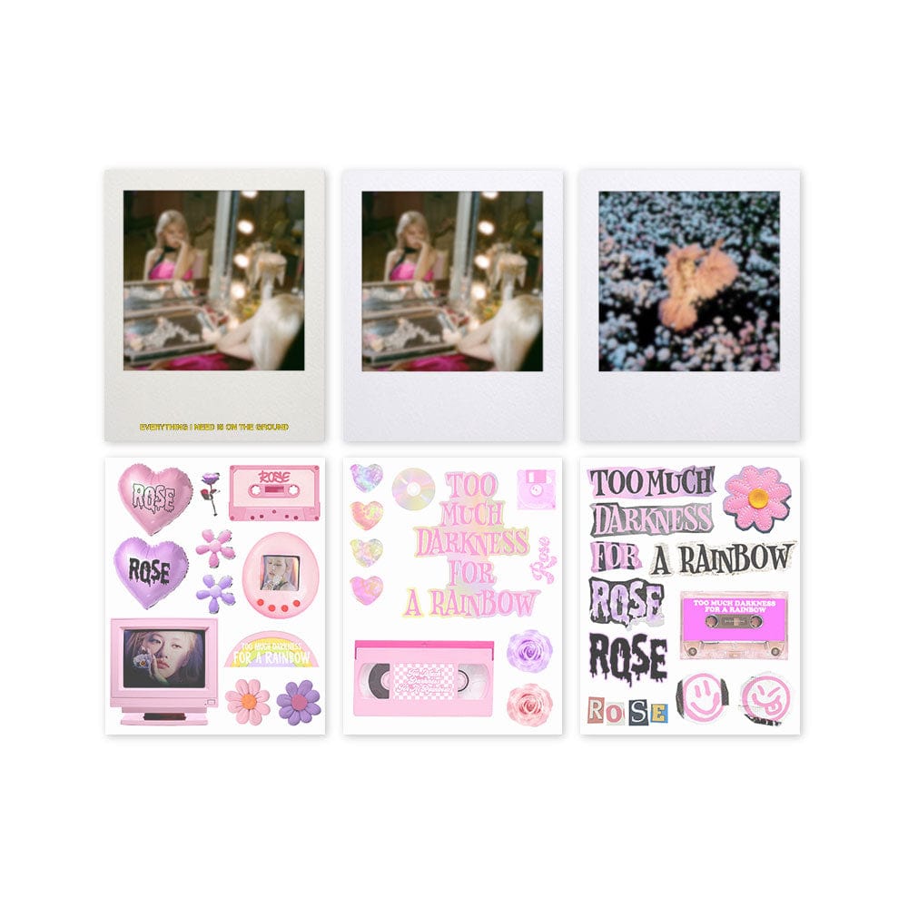 BLACKPINK MD / GOODS ROSE - -R- ROSE Photocards & Stickers Set