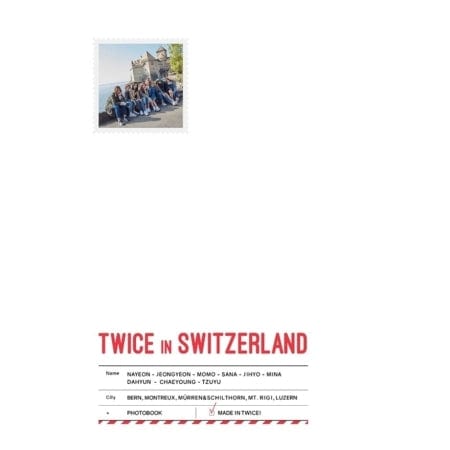 TWICE - TWICE TV5 : TWICE IN SWITZERLAND Photobook