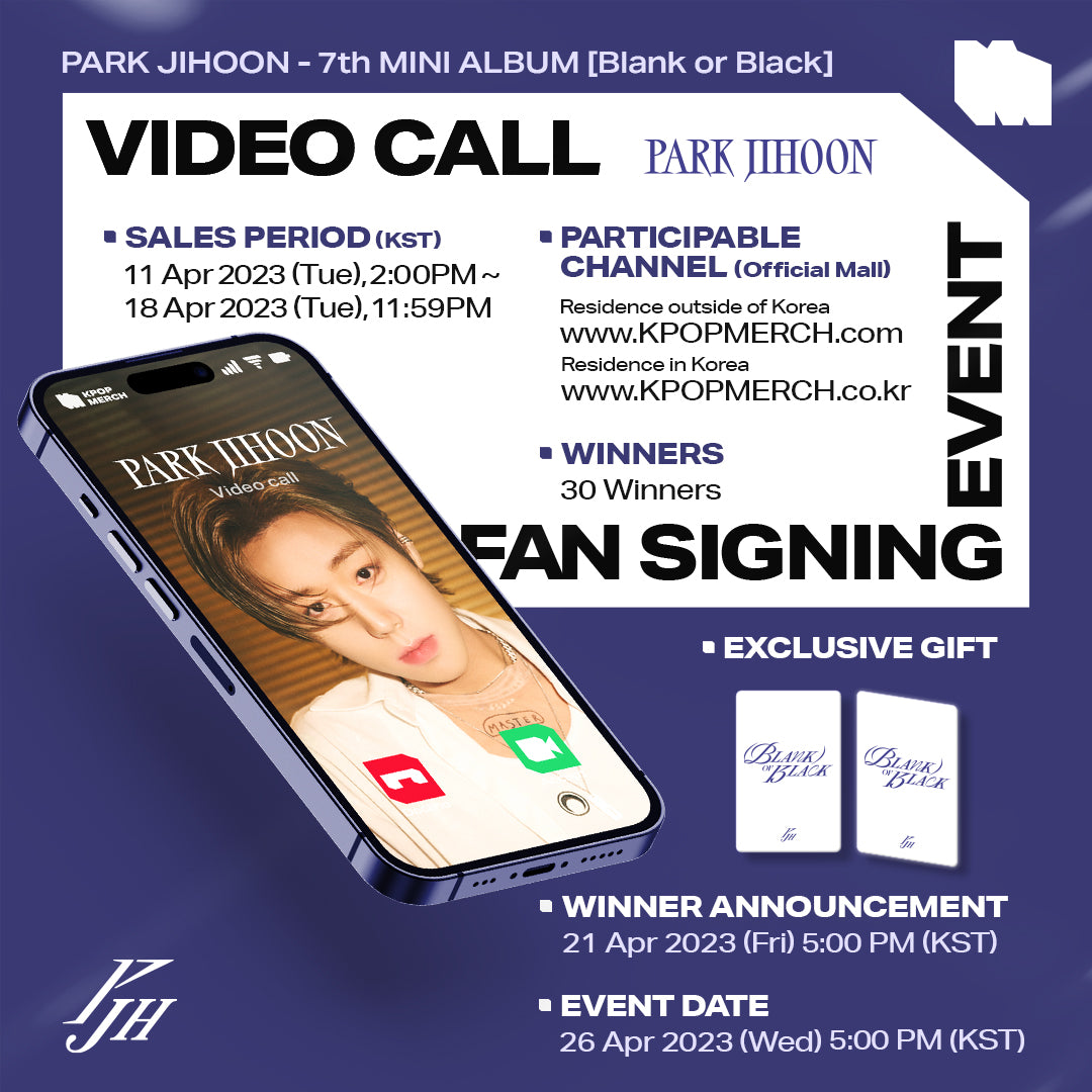 PARK JIHOON [BLAnK or BLAck] Video Call Event