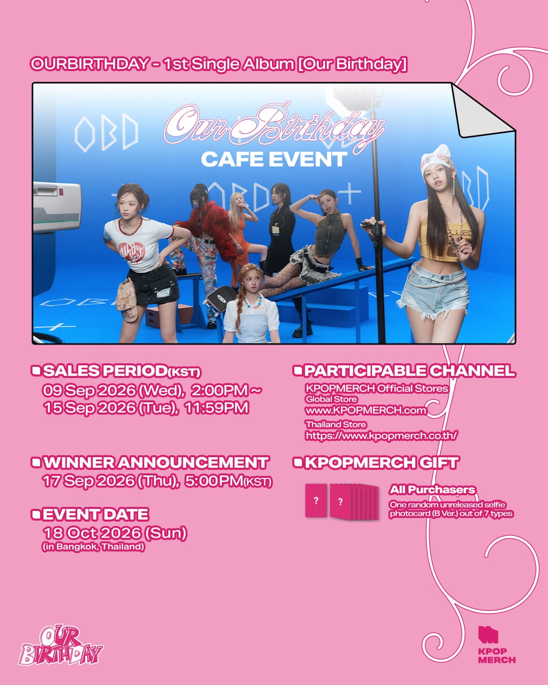 [CAFE EVENT] OURBIRTHDAY 1st Single Album [Our Birthday] PHOTOBOOK VER.