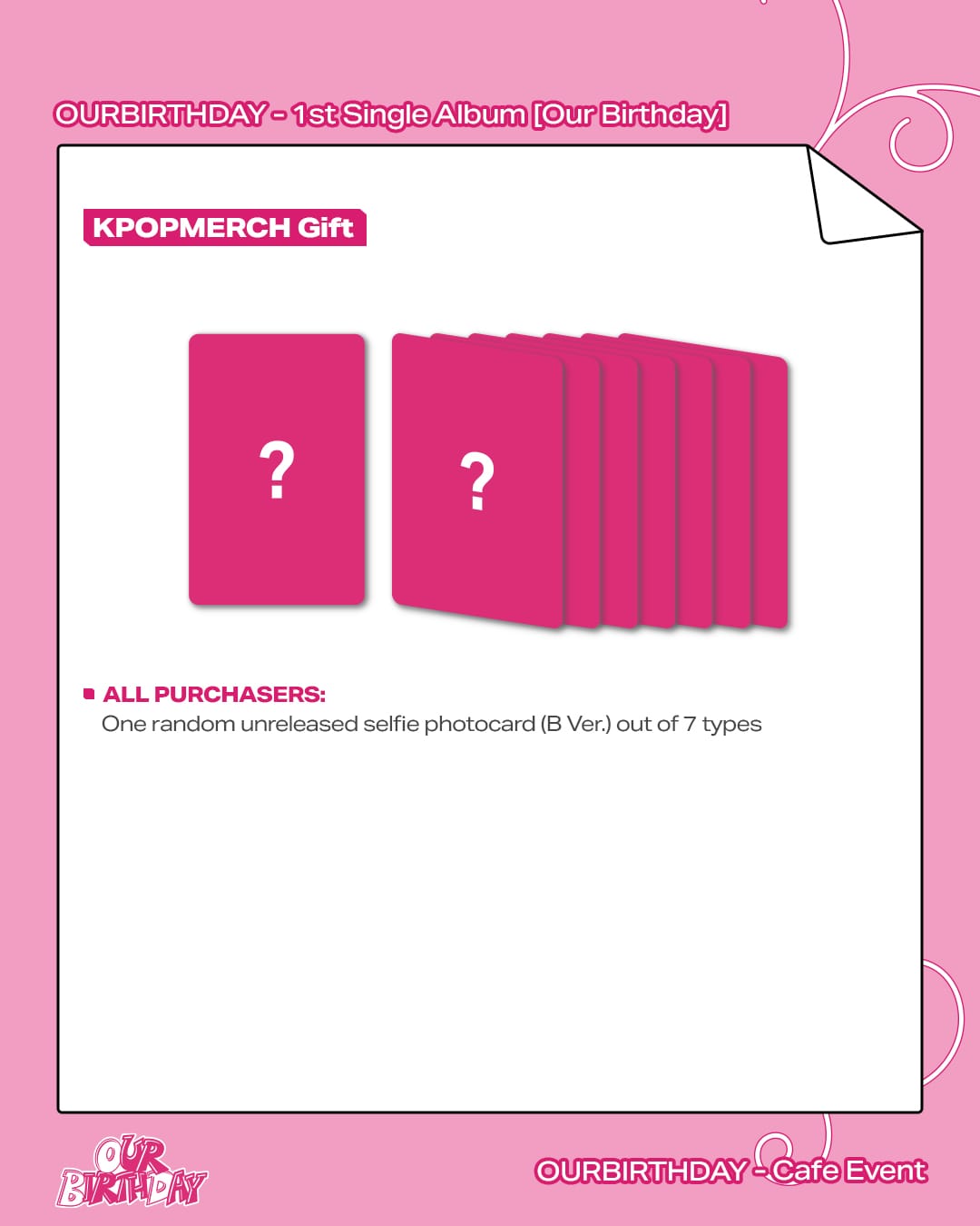 [CAFE EVENT] OURBIRTHDAY 1st Single Album [Our Birthday] PHOTOBOOK VER.