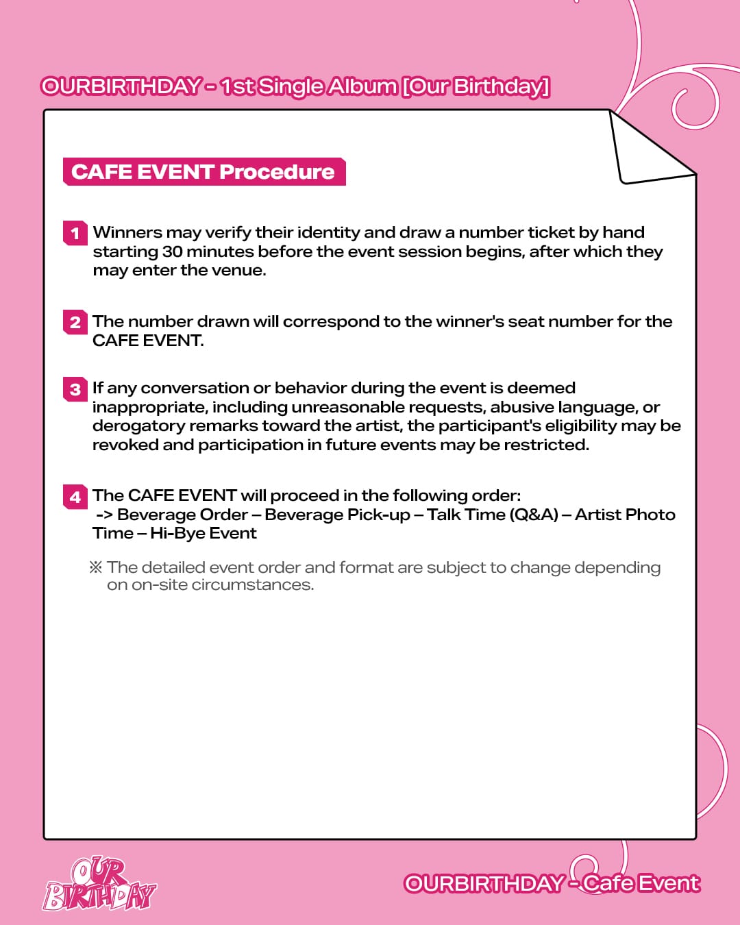 [CAFE EVENT] OURBIRTHDAY 1st Single Album [Our Birthday] PHOTOBOOK VER.