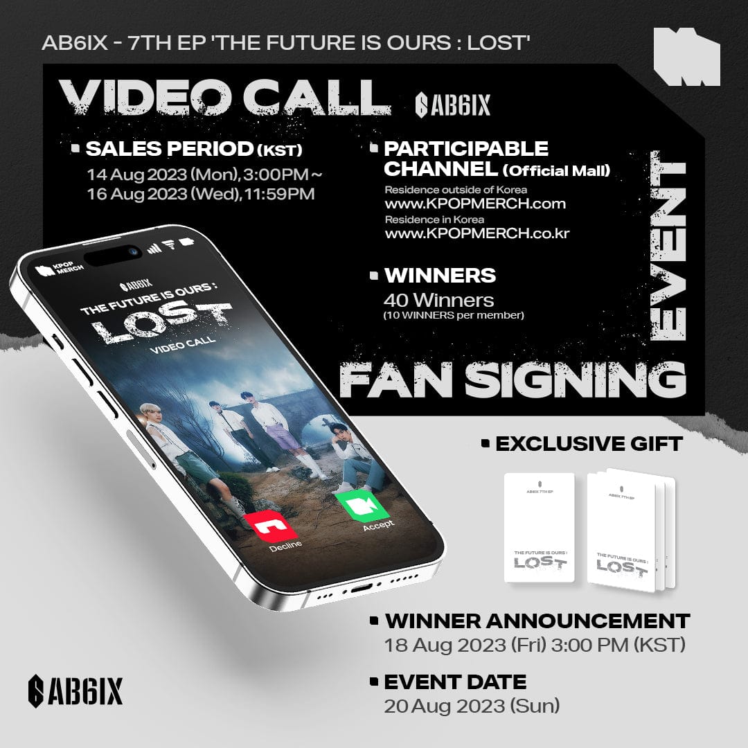 AB6IX ALBUM (Video Call Event) AB6IX - THE FUTURE IS OURS : LOST