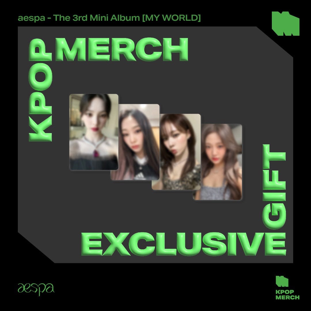 KPOPMERCH Exclusive Photocard) aespa - MY WORLD 3rd Mini Album (Post