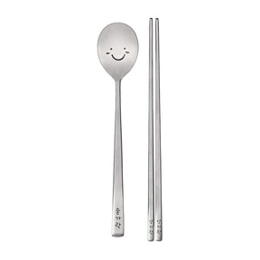 Bapmoo MD / GOODS [K-Lifestyle] Bapmoo - Happy Face Spoon and Chopstick Set