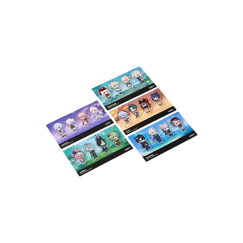 GENSHIN IMPACT MD / GOODS GENSHIN IMPACT - Genshin Impact x LINE FRIENDS 4 Characters SD ACRYLIC MAGNET SET