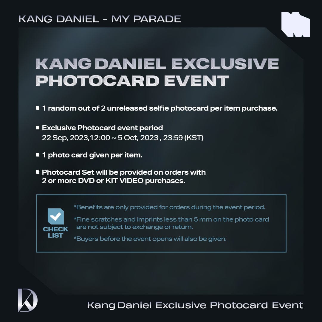 Kang Daniel ALBUM KANG DANIEL - MY PARADE DVD