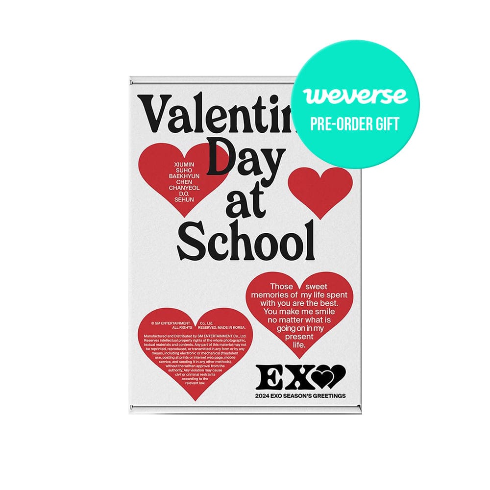 KPOPMERCH Weverse POB EXO - 2024 SEASON'S GREETINGS [Valentine's Day at School)