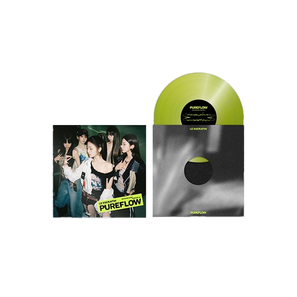 LE SSERAFIM ALBUM Electric Yellow Glitter Ver. LE SSERAFIM - 2nd Studio Album PUREFLOW pt. 1 (Vinyl)