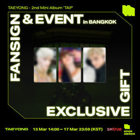 NCT ALBUM [BANGKOK Fan Signing EVENT] TAEYONG - 2nd Mini Album [TAP] (Flip Zine Ver.)