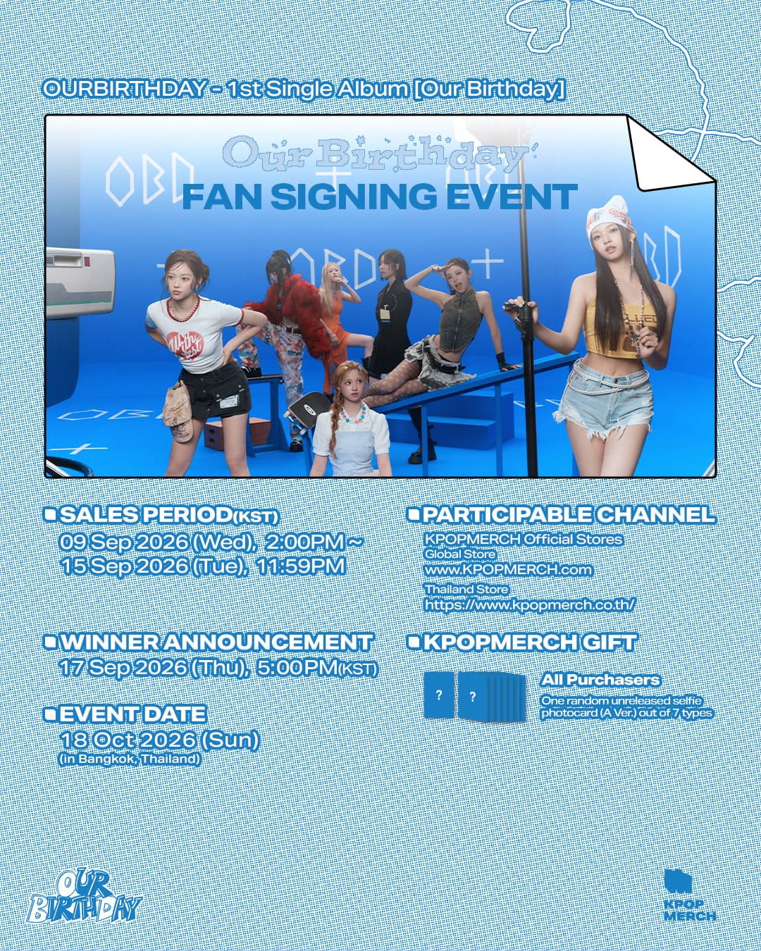 OURBIRTHDAY ALBUM [Fan Sign Event] OURBIRTHDAY 1st Single Album [Our Birthday] PHOTOBOOK VER.