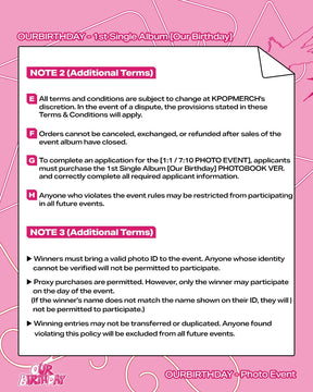 OURBIRTHDAY ALBUM [PHOTO EVENT] OURBIRTHDAY 1st Single Album [Our Birthday] PHOTOBOOK VER.