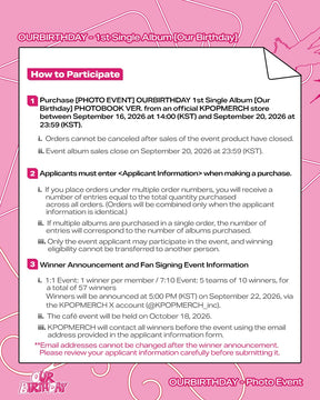 OURBIRTHDAY ALBUM [PHOTO EVENT] OURBIRTHDAY 1st Single Album [Our Birthday] PHOTOBOOK VER.