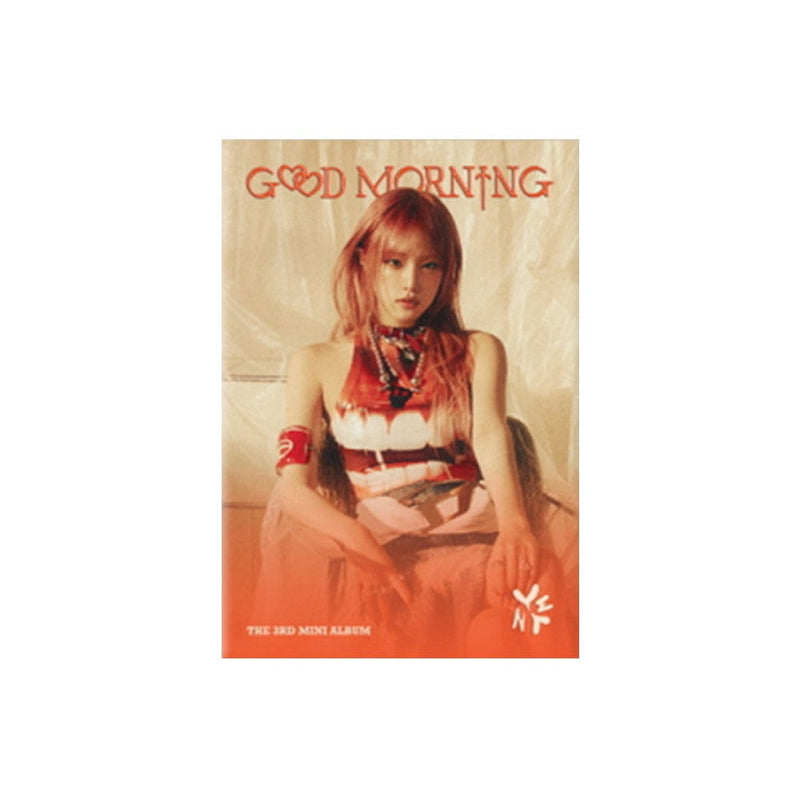 YENA - 3rd Mini Album [Good Morning] (Standard - Good Night Ver.) CD-R Circle Photo Photobook Foldable Lyric Paper Paper Ornament Sticker Photocard 2 Extra Photocards : YENA