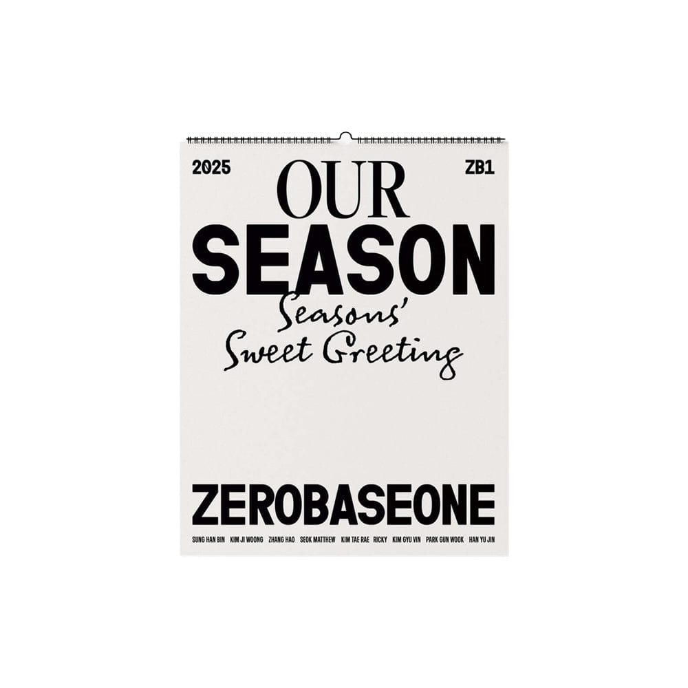 ZEROBASEONE MD / GOODS NO POB ZEROBASEONE - 2025 SEASON'S GREETINGS [OUR SEASON] WALL CALENDAR