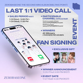 ZEROBASEONE MD / GOODS (Video Call Event) ZEROBASEONE - The 2nd Mini Album [MELTING POINT]