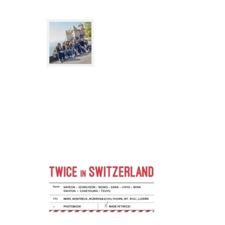 TWICE Photobook TWICE - TWICE TV5 : TWICE IN SWITZERLAND Photobook